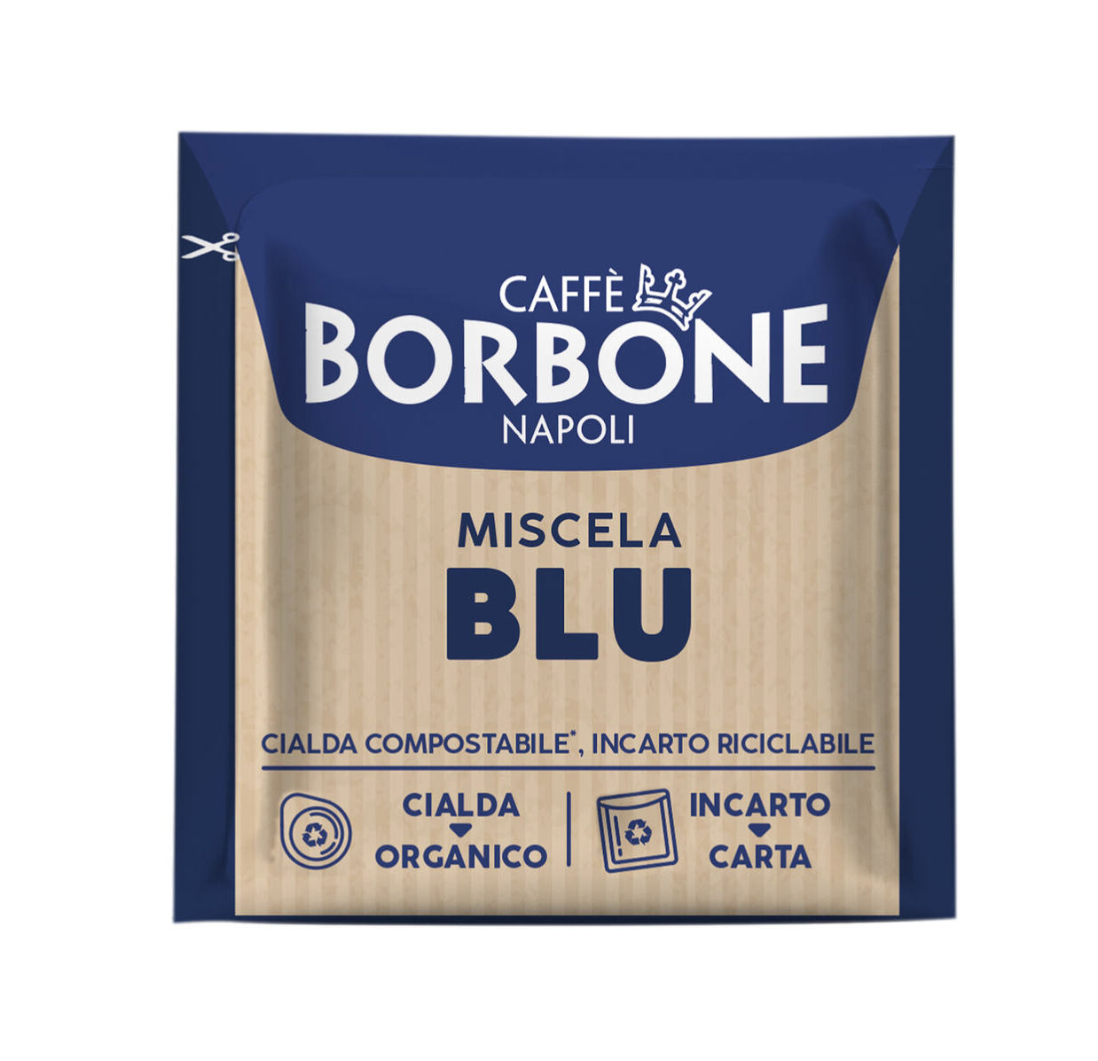 150 Vainas ESE 44 mm café Borbone Mezcla AZUL
